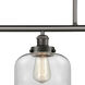 Ballston Large Bell 4 Light 48 inch Oil Rubbed Bronze Island Light Ceiling Light in Clear Glass, Ballston