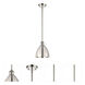 Ballston Dome 1 Light 8 inch Polished Nickel Pendant Ceiling Light