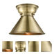 Aditi Briarcliff LED 10 inch Antique Brass Flush Mount Ceiling Light, Aditi