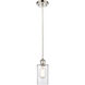 Ballston Clymer 1 Light 4 inch Polished Nickel Mini Pendant Ceiling Light in Clear Glass, Ballston