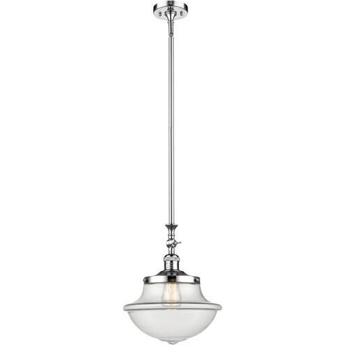 Franklin Restoration Oxford LED 12 inch Polished Chrome Mini Pendant Ceiling Light in Clear, Franklin Restoration
