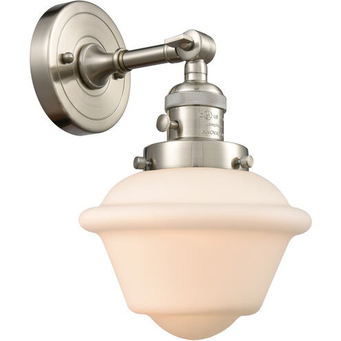 Franklin Restoration Small Oxford LED 7.5 inch Brushed Satin Nickel Sconce Wall Light, Franklin Restoration