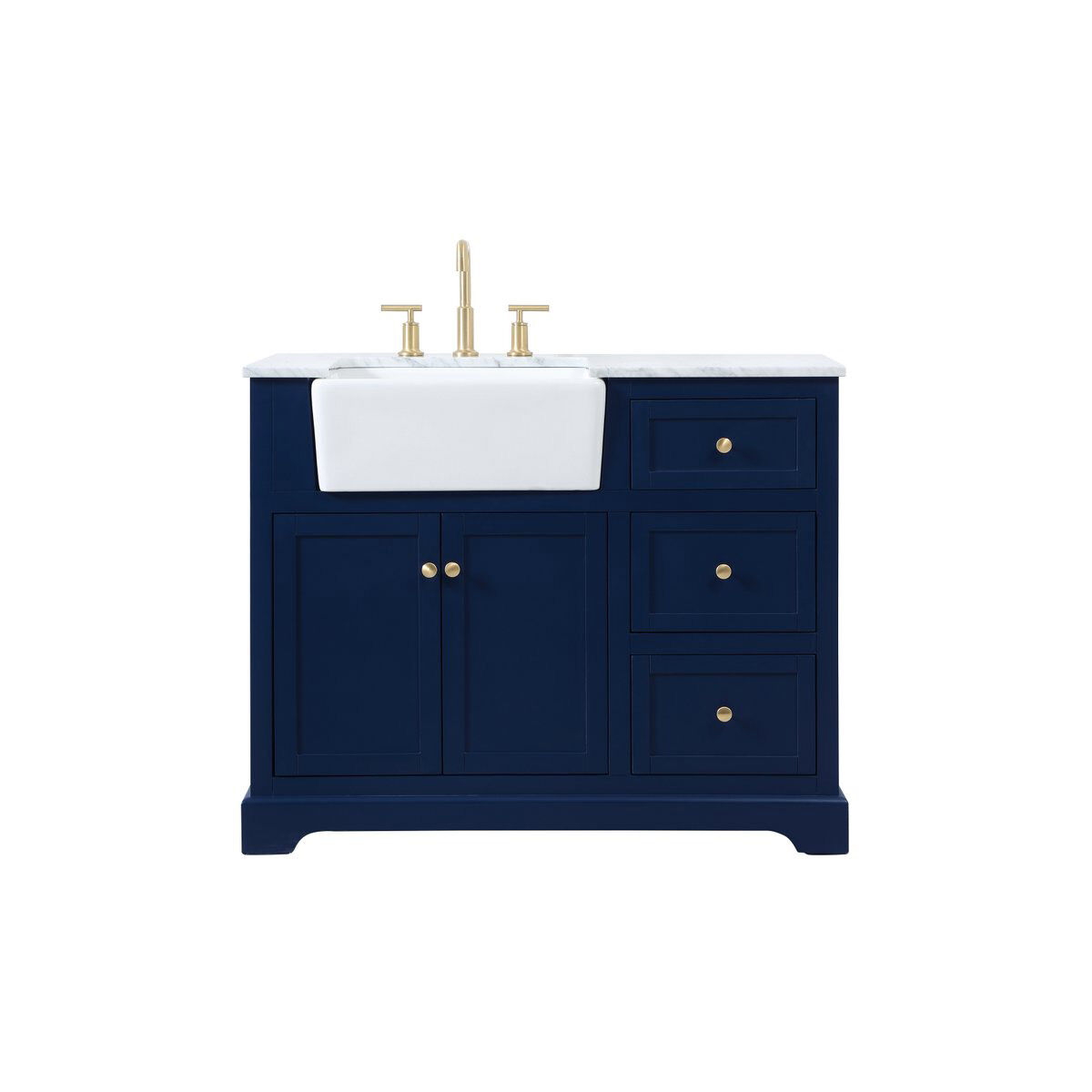 Franklin 42 X 22 X 34.75 inch Blue Bathroom Vanity Cabinet