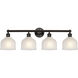 Edison Dayton 4 Light 33 inch Oil Rubbed Bronze Bath Vanity Light Wall Light in White
