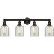 Edison Caledonia 4 Light 32 inch Oil Rubbed Bronze Bath Vanity Light Wall Light in Mica Glass
