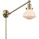 Olean 18 inch 3.50 watt Antique Brass Swing Arm Wall Light, Franklin Restoration
