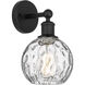 Edison Athens Water Glass 1 Light 6 inch Matte Black Sconce Wall Light