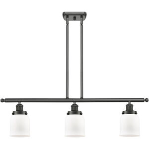 Ballston Small Bell LED 36 inch Oil Rubbed Bronze Island Light Ceiling Light in Matte White Glass, Ballston