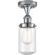 Dover 1 Light 6.5 inch Polished Chrome Semi-Flush Mount Ceiling Light
