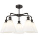 Berkshire 5 Light 26 inch Oil Rubbed Bronze Chandelier Ceiling Light in Matte White