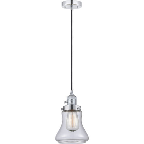 Franklin Restoration Bellmont 1 Light 6.25 inch Polished Chrome Mini Pendant Ceiling Light in Incandescent, Clear