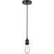 Franklin Restoration Edison 1 Light 3 inch Matte Black Mini Pendant Ceiling Light, Franklin Restoration