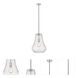 Fairfield 1 Light 12 inch Brushed Satin Nickel Mini Pendant Ceiling Light in Seedy Glass
