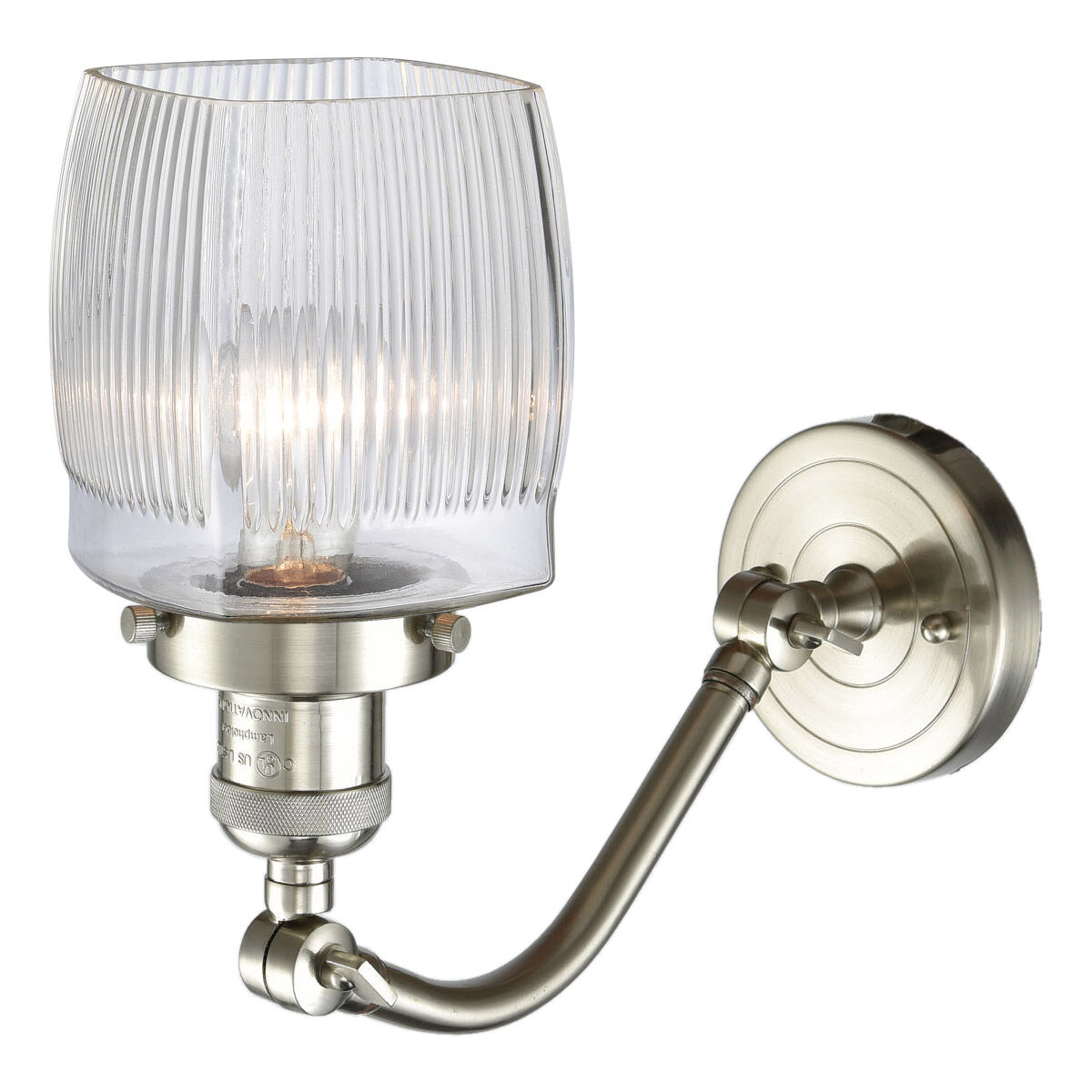 Franklin Restoration Colton 1 Light 6 inch Brushed Satin Nickel Sconce Wall Light, Franklin Restoration