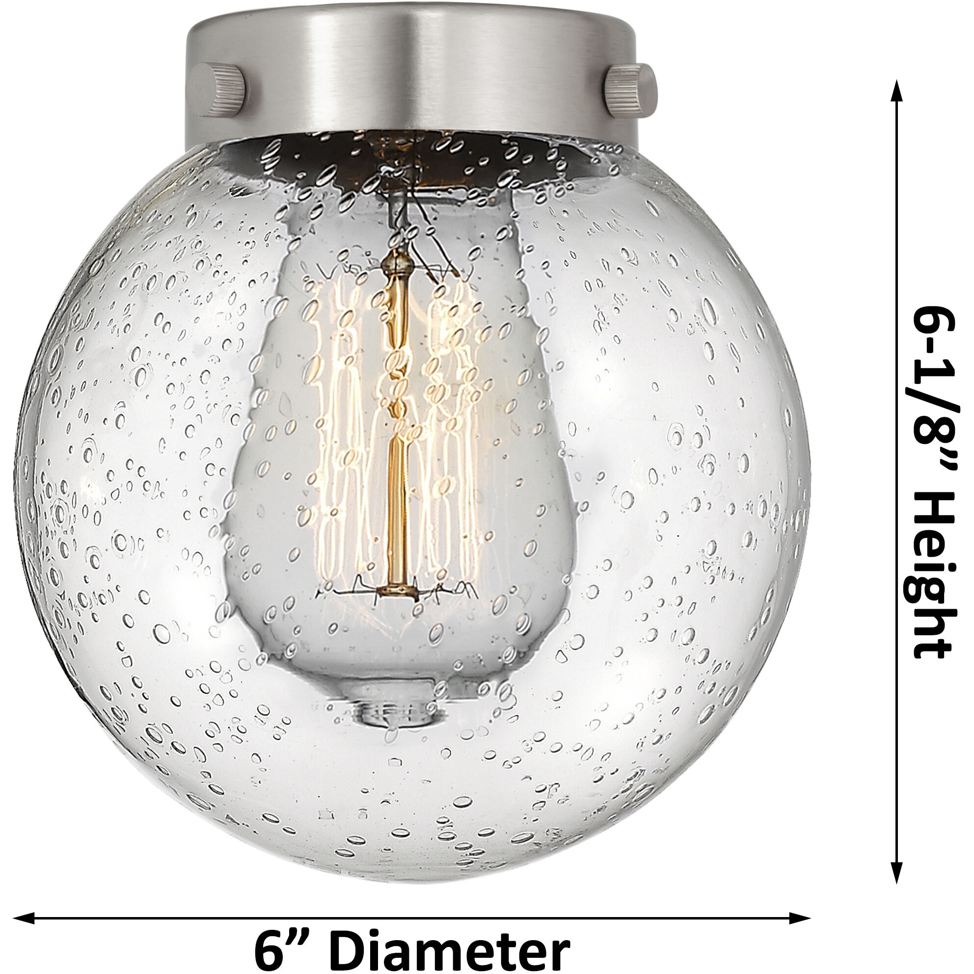 Franklin Restoration Beacon LED 6 inch Antique Copper Mini Pendant Ceiling Light in Clear