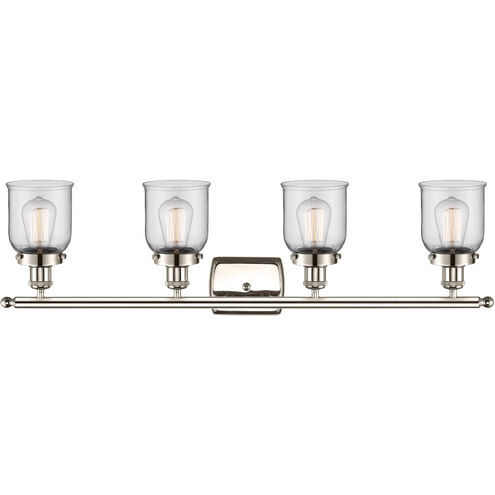 Ballston Small Bell LED 36 inch Polished Nickel Bath Vanity Light Wall Light in Clear Glass