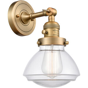 Franklin Restoration Olean LED 7 inch Brushed Brass Sconce Wall Light, Franklin Restoration