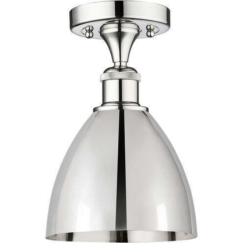 Edison Metal Bristol 1 Light 8 inch Polished Chrome Semi-Flush Mount Ceiling Light