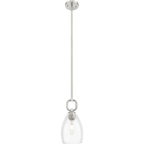 Downtown Urban Hudson 1 Light 5.88 inch Satin Nickel Mini Pendant Ceiling Light