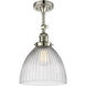 Franklin Restoration Seneca Falls 1 Light 10 inch Polished Nickel Semi-Flush Mount Ceiling Light, Franklin Restoration