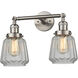 Franklin Restoration Chatham LED 6 inch Brushed Satin Nickel Bath Vanity Light Wall Light in Clear Glass, Franklin Restoration