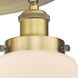 Fulton 3 Light 18.25 inch Brushed Brass Flush Mount Ceiling Light in Matte White