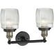 Franklin Restoration Colton 2 Light 16 inch Black Antique Brass Bath Vanity Light Wall Light, Franklin Restoration