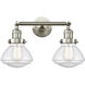 Franklin Restoration Olean LED 17 inch Brushed Satin Nickel Bath Vanity Light Wall Light in Seedy Glass, Franklin Restoration