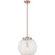 Franklin Restoration White Mouchette 1 Light 13.75 inch Antique Copper Stem Hung Pendant Ceiling Light