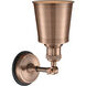 Addison Sconce Wall Light in Antique Copper, Antique Copper/Matte Black