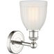 Brookfield Sconce Wall Light in Polished Nickel, White