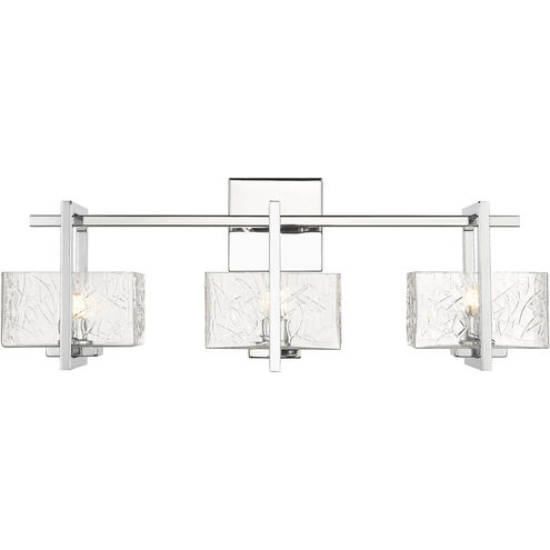 Striate 3 Light 24 inch Polished Chrome Bath Vanity Light Wall Light in Incandescent