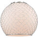 Ballston Farmhouse Chicken Wire Cased Matte White Glass, Ballston