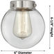 Ballston Beacon Clear Glass Only, Height: 6 X 5.75 / Diameter: 6