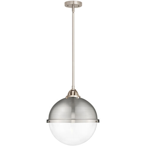Nouveau 2 Hampden 1 Light 12.88 inch Brushed Satin Nickel Pendant Ceiling Light in Clear Glass
