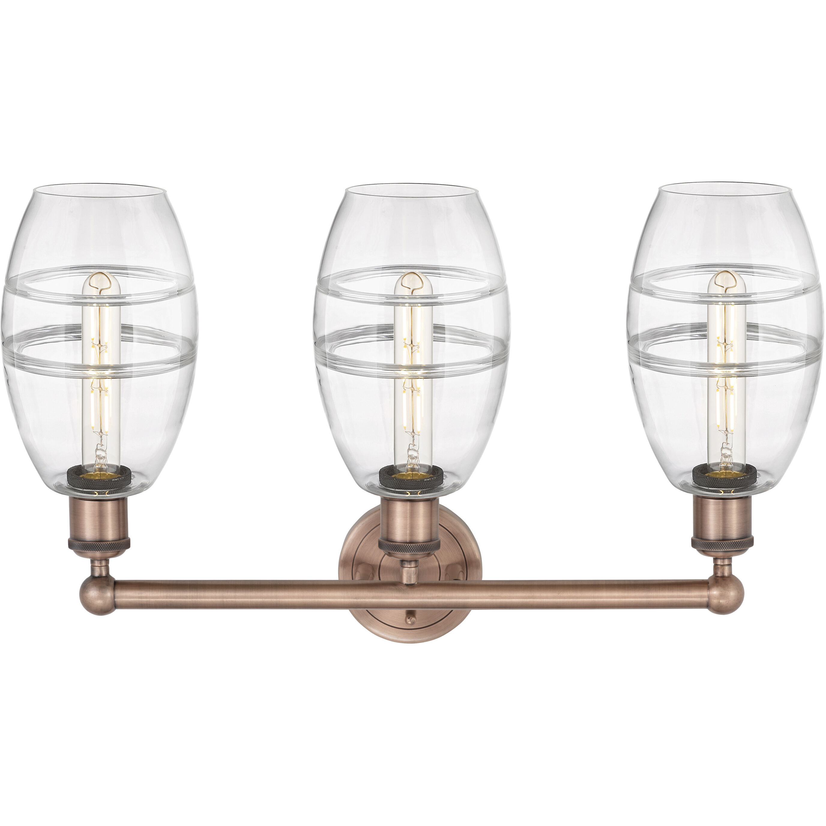 Edison Vaz 3 Light 23.88 inch Antique Copper Bath Vanity Light Wall Light