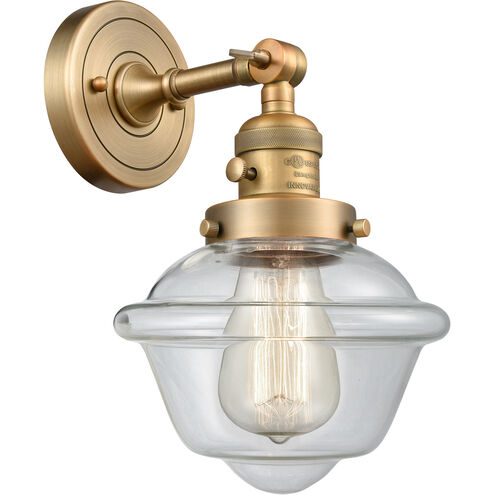 Franklin Restoration Small Oxford LED 7.5 inch Brushed Brass Sconce Wall Light, Franklin Restoration