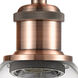 Ballston Dome 1 Light 8 inch Antique Copper Sconce Wall Light in Clear Glass