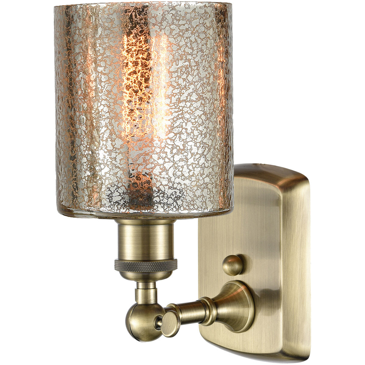 Ballston Cobbleskill 1 Light 5 inch Antique Brass Sconce Wall Light in Incandescent, Mercury Glass, Ballston
