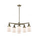 Franklin Restoration Small Oxford 6 Light 30 inch Antique Brass Chandelier Ceiling Light in Incandescent, Clear Glass, Franklin Restoration