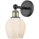 Norfolk 1 Light 5.75 inch Black Antique Brass and Matte White Sconce Wall Light