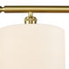 Ballston Cobbleskill 3 Light 36 inch Satin Gold Island Light Ceiling Light in Matte White Glass