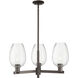 Preston 3 Light 17.63 inch Oil Rubbed Bronze Chandelier Ceiling Light in Clear Glass