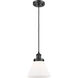 Ballston Large Cone LED 8 inch Matte Black Mini Pendant Ceiling Light in Matte White Glass, Black Textured, Ballston