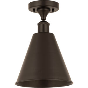 Ballston Cone LED 8 inch Oil Rubbed Bronze Semi-Flush Mount Ceiling Light