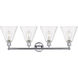 Berkshire 4 Light 35 inch Polished Chrome Bath Vanity Light Wall Light in Clear