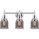 Caden 3 Light 23 inch Polished Chrome Bath Vanity Light Wall Light in Light Smoke Glass
