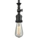 Franklin Restoration Bare Bulb 1 Light 4 inch Matte Black Mini Pendant Ceiling Light in Incandescent, Franklin Restoration