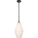 Ballston Cascade LED 8.25 inch Black Antique Brass Mini Pendant Ceiling Light in White