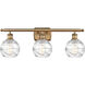 Ballston Small Deco Swirl LED 26 inch Brushed Brass Bath Vanity Light Wall Light, Ballston